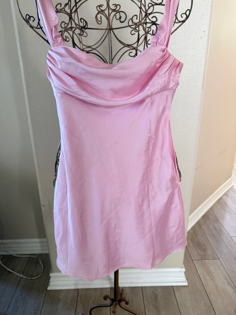 Princess Polly Pink Satin Midi Dress